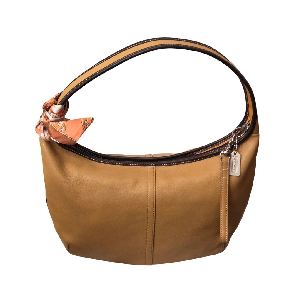 Coach Ergo Tan Leather Hobo Shoulder Bag Brown Trim K2K-9293